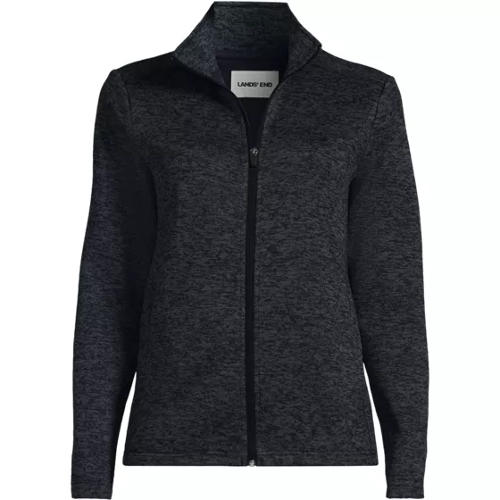 Women's Sweater Fleece Zip Front Jacket - primary
