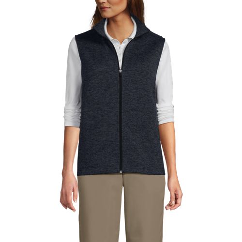 Unisex Sweater Fleece Zip Front Vest | Lands' End Business Uniforms