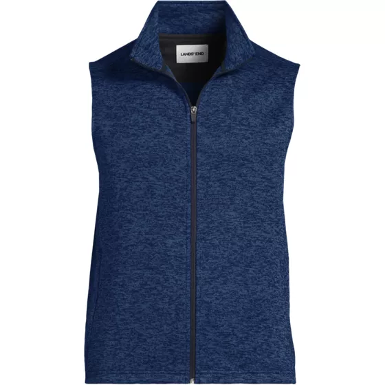 Unisex Sweater Fleece Zip Front Vest - primary