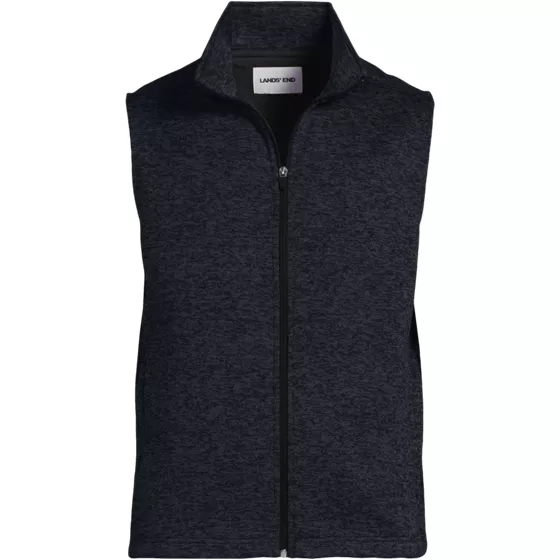 Unisex Sweater Fleece Zip Front Vest - primary