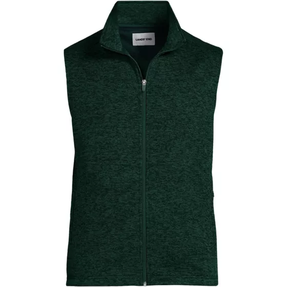 Unisex Sweater Fleece Zip Front Vest - primary
