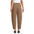 Women's Crepe High Rise Pleated Barrel Leg Ankle Pants, Back
