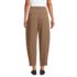 Women's Crepe High Rise Pleated Barrel Leg Ankle Pants, Back