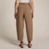 Women's Crepe High Rise Pleated Barrel Leg Ankle Pants, Back