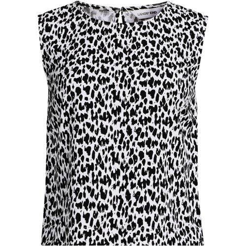  Lands' End ärmelloses Top, Damen, Größe:40-42 Regular, Schwarz, Baumwolle/viskose/baumwoll-mischung, By Lands' End 