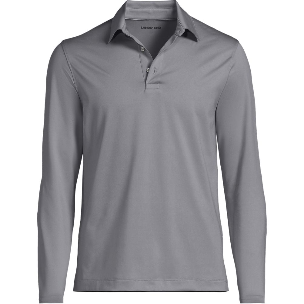 School Uniform Men's Rapid Dry Long Sleeve Modern Fit Polo | Lands