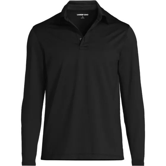 School Uniform Men's Big Rapid Dry Long Sleeve Modern Fit Polo - primary