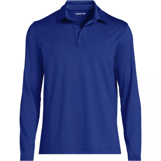 Men's Rapid Dry Performance Long Sleeve Modern Fit Polo Shirt - primary