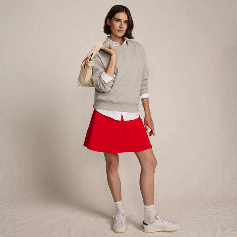 Women's Petite Starfish Drop Waist Above the Knee Skirt, alternative image