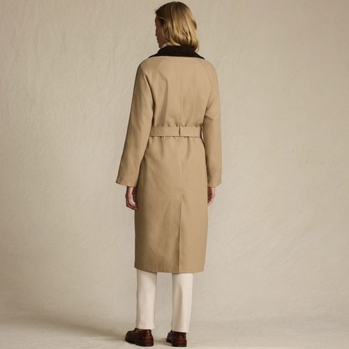  Lands' End Wendbarer Trenchcoat Mit Gürtel, Damen, Größe:32-34 Regular, Beige, Polyester/polyester-mischung, By Lands' End 