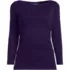 School Uniform Women's Supima Micro Modal Three Quarter Sleeve Ruched Waist Top, Front