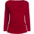 Women's Plus Supima Micro Modal Three Quarter Sleeve Ruched Waist Top, Front