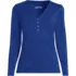 Women's Supima Jersey Long Sleeve Button Henley, Front