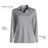 School Uniform Women's Rapid Dry Long Sleeve Sport Collar Polo, alternative image