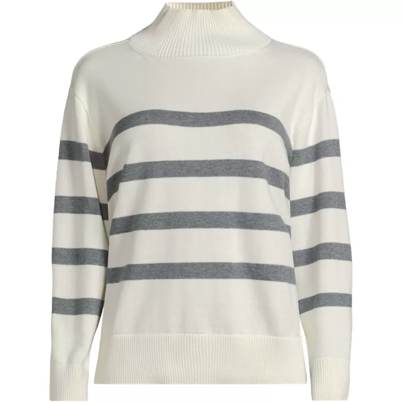 Women's Cotton Modal Funnel Neck Sweater, Front