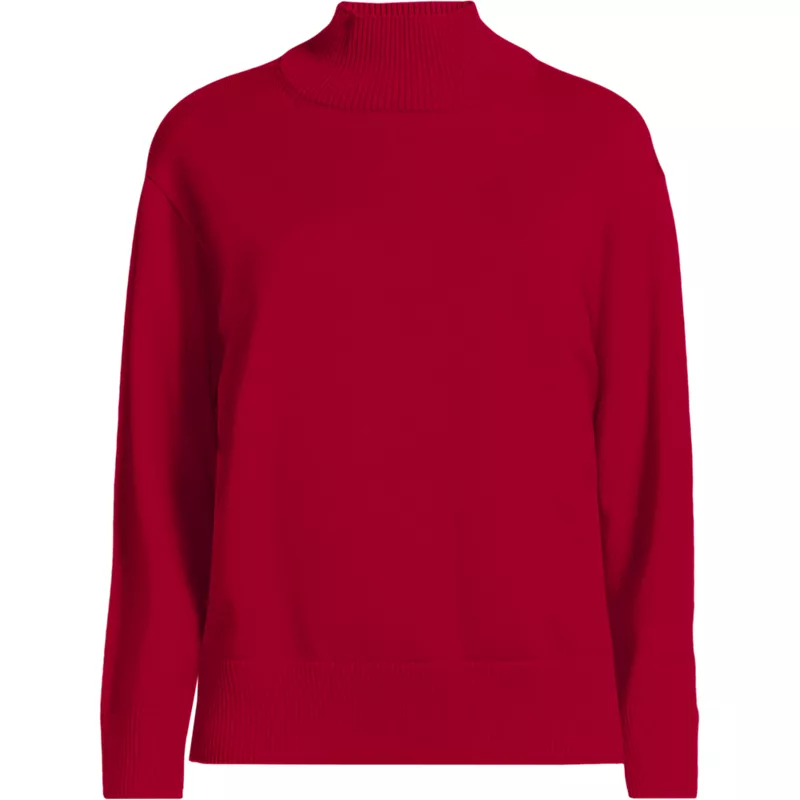 Women's Cotton Modal Funnel Neck Sweater, Front