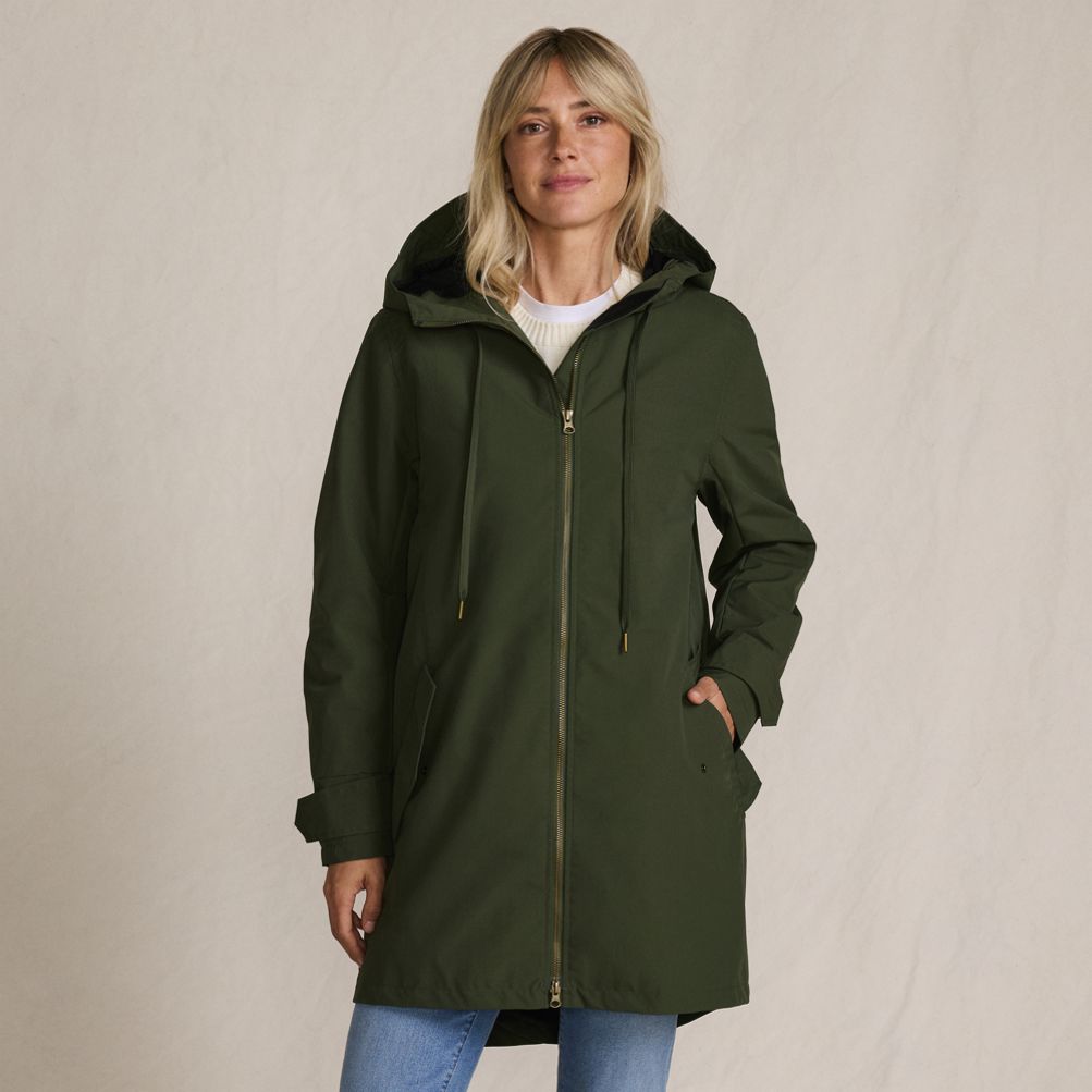 【USA製】Lands' End The Squall Jacketグリーン　L Women's Squall A-Line Rain Jacket | Lands' End