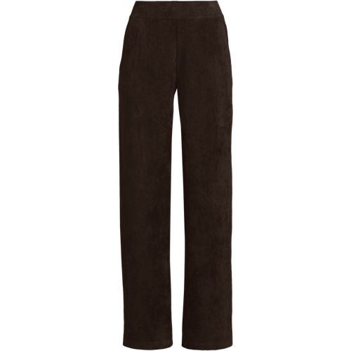 Sport Cord Relaxed Straight Leg Trousers, Women, size: M, regular, Brown, Spandex/Cotton-blend/Poly-blend, by Lands' End