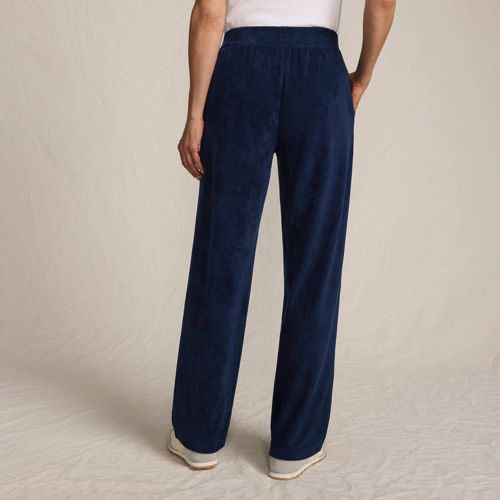  Lands' End Strickcord-hose Straight Fit, Damen, Größe:32-34 Regular, Blau, Elasthan/baumwoll-mischung/polyester-mischung, By Lands' End 