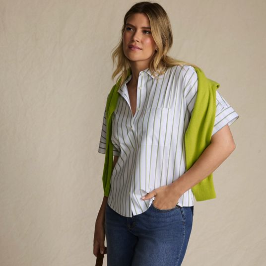 Women's Green Dress Shirts & Green Work Shirts | Lands' End