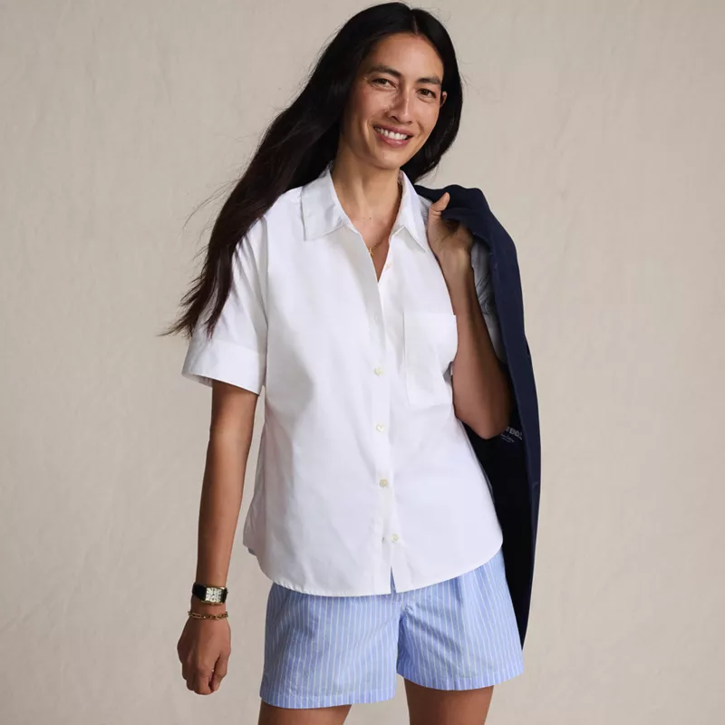 Women's Cooling Elbow Sleeve Button Front Shirt, alternative image