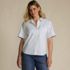Women's Cooling Elbow Sleeve Button Front Shirt, Front