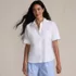 Women's Cooling Elbow Sleeve Button Front Shirt, Front