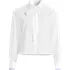 Women's Carefree Cotton Shirt with Removable Bow, Front