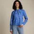 Women's Carefree Cotton Shirt with Removable Bow, Front