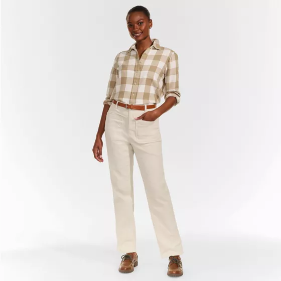 Women's Corduroy High Rise Rail Straight Leg Pants - primary