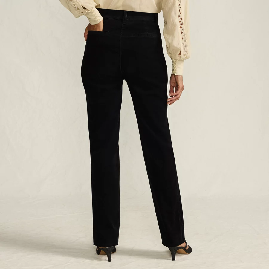 Women's Corduroy High Rise Rail Straight Leg Pants view 5