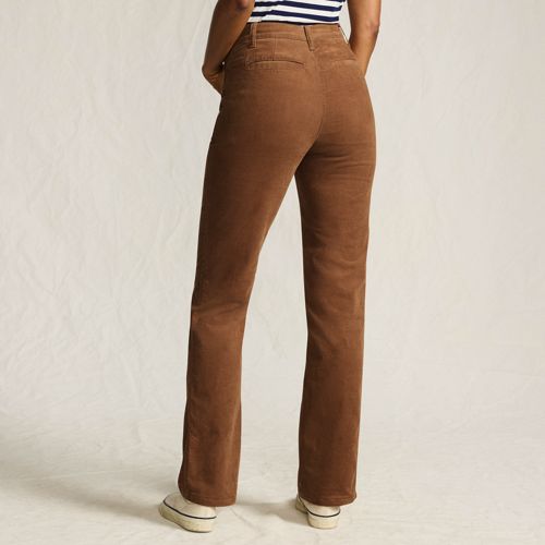  Lands' End Rail Straight Feincordhose High Waist, Damen, Größe:34 Petite, Braun, Elasthan/baumwoll-mischung, By Lands' End 