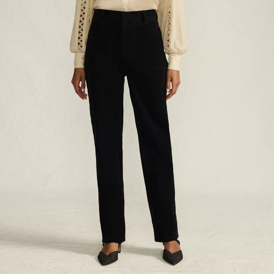 Women's Corduroy High Rise Rail Straight Leg Pants view 6