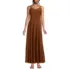 Women's Silky Knit Godet Maxi Dress, Front