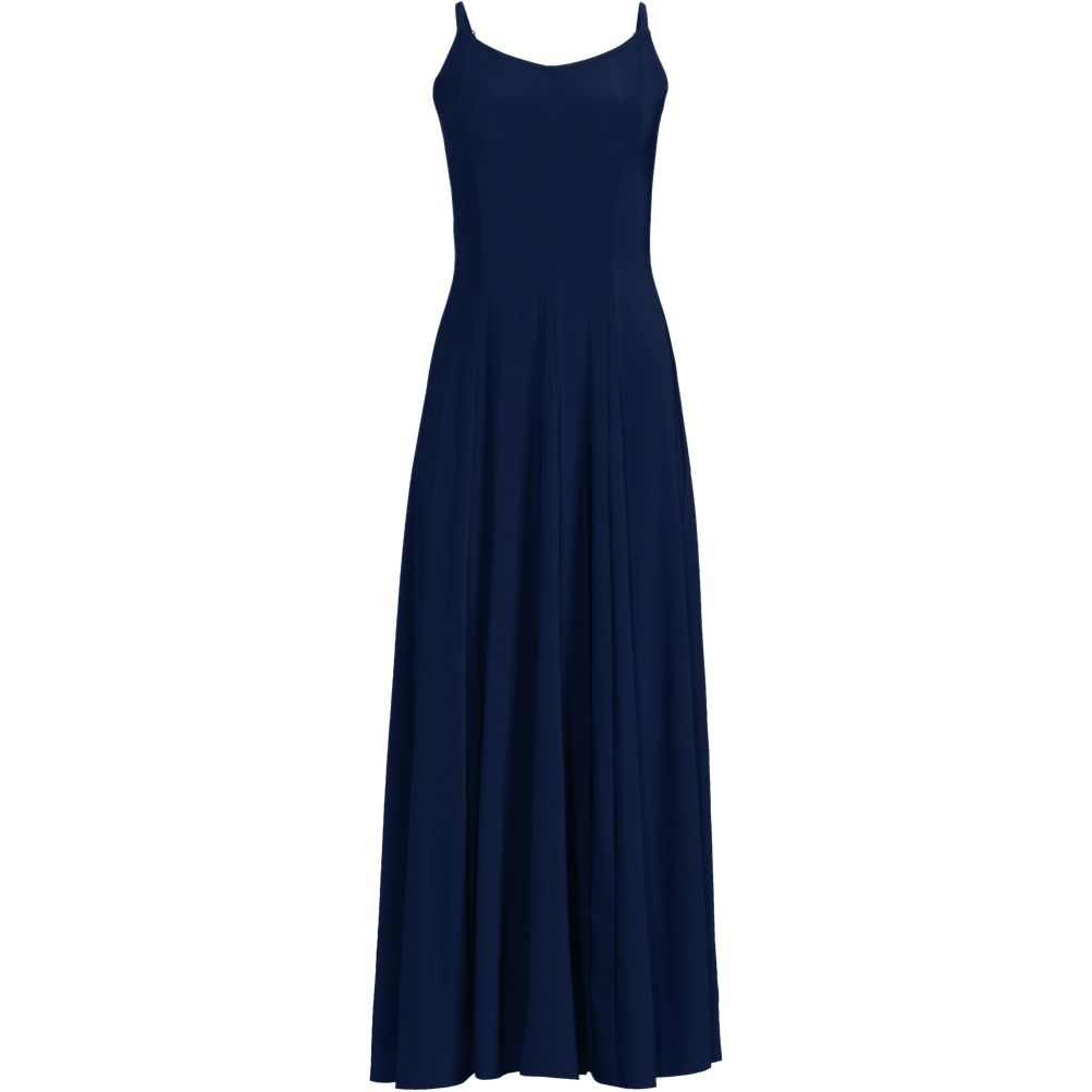 Women's Silky Knit Godet Maxi Dress | Lands' End