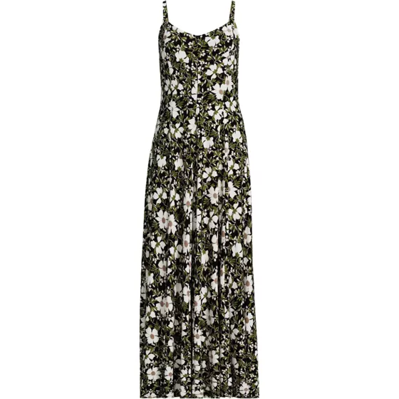 Women's Silky Knit Godet Maxi Dress - primary