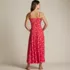 Women's Silky Knit Godet Maxi Dress, Back