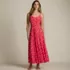 Women's Silky Knit Godet Maxi Dress, Front