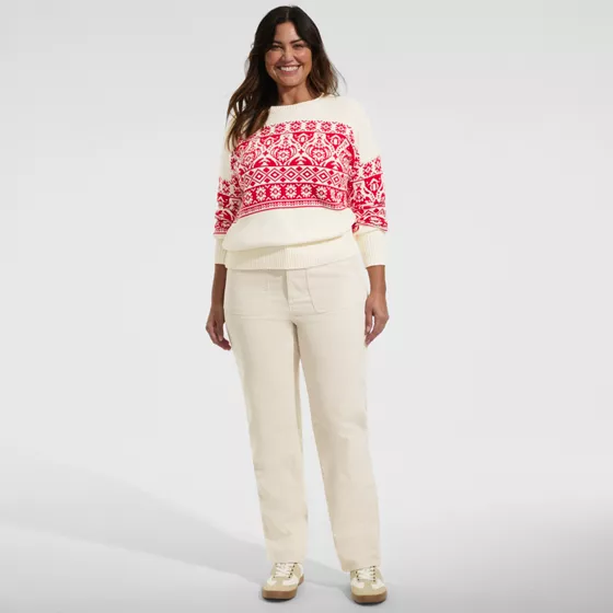 Women's Corduroy High Rise Rail Straight Leg Pants - primary