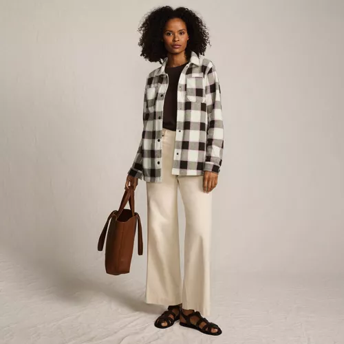 Women's Print Anyweather Fleece Shirt Jacket, alternative image