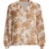 Women's Plus Size Chiffon Removable Tie Neck Blouse, alternative image