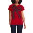 Women's Short Sleeve Supima Cotton Ruffle Bow T-Shirt, Front