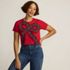 Women's Short Sleeve Supima Cotton Ruffle Bow T-Shirt, alternative image