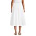 Women's Poplin High Rise Bubble Hem Midi Skirt, Back