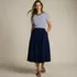 Women's Poplin High Rise Bubble Hem Midi Skirt, alternative image