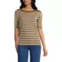 Women's Elbow Sleeve Supima Cotton Boatneck T-Shirt, Front