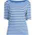 Women's Elbow Sleeve Supima Cotton Boatneck T-Shirt, Front