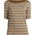 Women's Plus Size Elbow Sleeve Supima Cotton Boatneck T-Shirt, Front