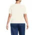 Women's Plus Size Elbow Sleeve Supima Cotton Boatneck T-Shirt, Back