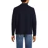 Men's Long Sleeve Corduroy Collar Bedford Rib Quarter Zip, Back